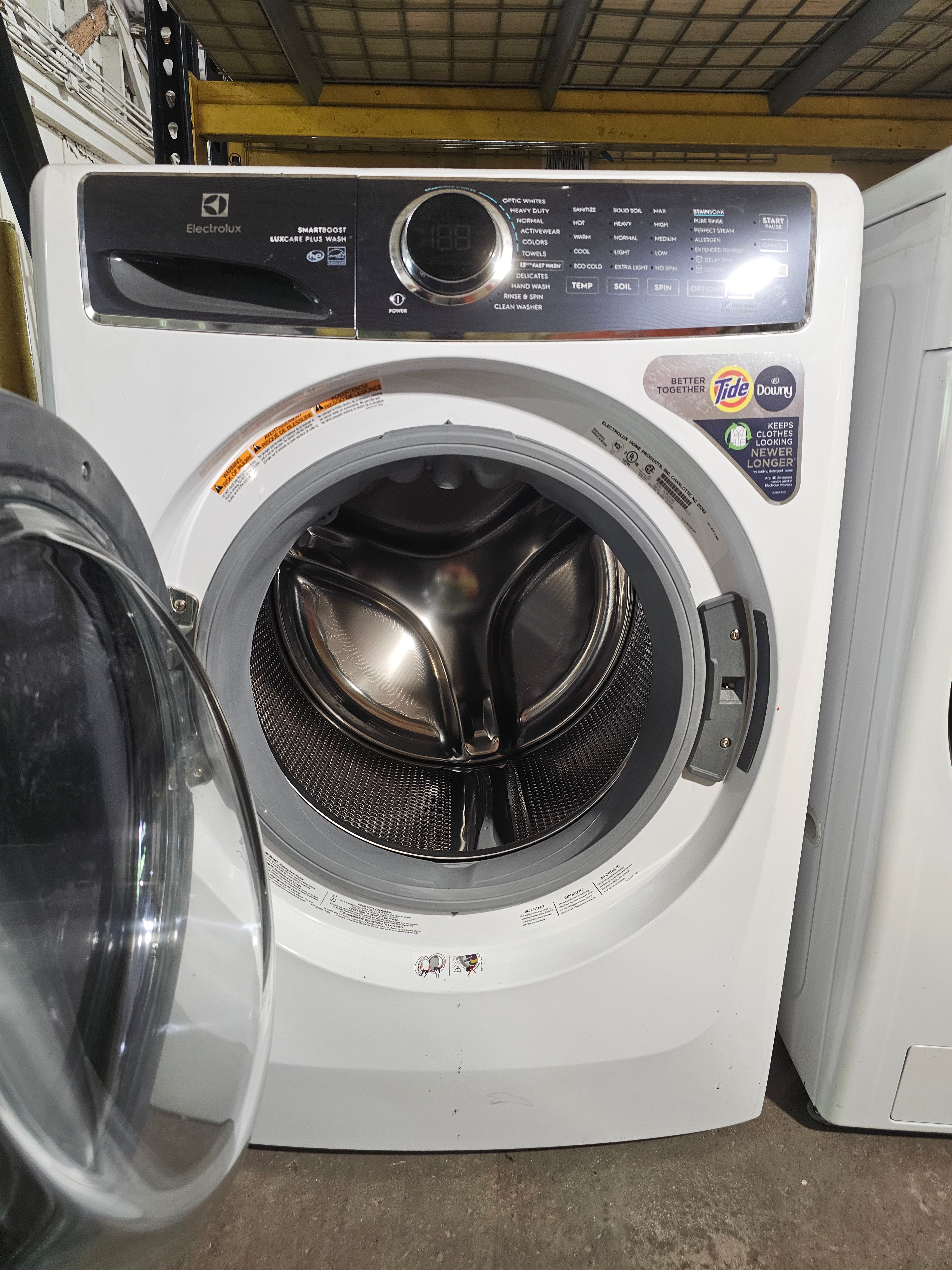 Electrolux 27 in. W 4.5 cu. ft. Front Load Washer with SmartBoost, LuxCare Plus Wash System, Perfect Steam, ENERGY STAR in White